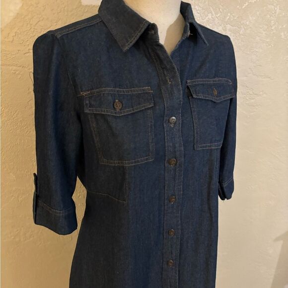 Denim Shirt Dress - Picture 5 of 8
